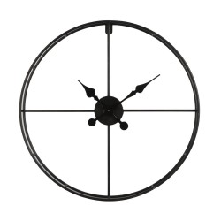TEMPUS ΡΟΛΟΪ ΤΟΙΧΟΥ 60x60x7cm ΜΕΤΑΛΛΟ ΜΑΥΡΟ