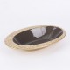 DECORATIVE BOWL METALLIC GREY - GOLD 26x17x4.5cm