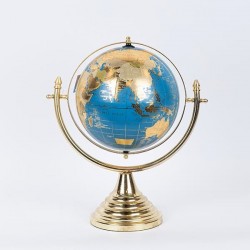 ΥΔΡΟΓΕΙΟΣ ΜΕΤΑΛΛΙΚΗ ΧΡΥΣΗ - ΜΠΛΕ 20x31x36cm