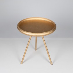 ΤΡΑΠΕΖΙ BOHΘΗΤΙΚΟ ΜΕΤΑΛΛΙΚΟ ΧΡΥΣΟ ΑΝΤΙΚΕ 50x50x54cm 810-00135