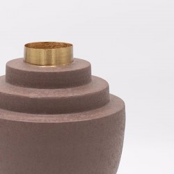 ΒΑΖΟ ΜΕΤΑΛΛΙΚΟ ΓΚΡΙ-ΧΡΥΣΟ 21x21x24cm 819-00309