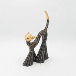 ΓΑΤΑ ΠΟΛΥΡΕΖΙΝ ΜΑΥΡΟ - ΧΡΥΣΟ 19.5x9.5x29.5cm