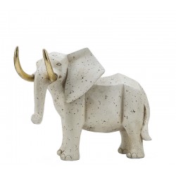 Διακοσμητικός ελέφαντας λευκό, πολυρητίνη 25x17.8x20εκ.