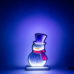 ΔΙΑΚΟΣΜΗΤΙΚΟ ΣΧΕΔΙΟ ΚΑΘΡΕΦΤΗΣ ΜΕ LED ΤΑΙΝΙΑ, 87 LED, ΧΙΟΝΑΝΘΡΩΠΟΣ 17.5x5.5x33cm, ΜΕΤΑΣΧΗΜΑΤΙΣΤΗ, ΧΡΩΜΑΤΙΣΤΟ LED, ΠΡΟΕΚΤΑΣΗ ΠΑΡΟΧΗΣ 3m, IP44