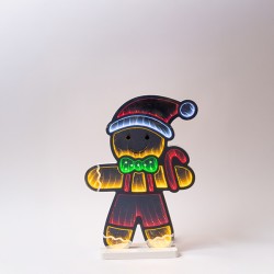 ΔΙΑΚΟΣΜΗΤΙΚΟ ΣΧΕΔΙΟ ΚΑΘΡΕΦΤΗΣ ΜΕ LED ΤΑΙΝΙΑ, 207 LED, ΜΠΙΣΚΟΤΑΝΘΡΩΠΟΣ 28x5.5x40cm, ΜΕΤΑΣΧΗΜΑΤΙΣΤΗ, ΧΡΩΜΑΤΙΣΤΟ LED, ΠΡΟΕΚΑΣΗ ΠΑΡΟΧΗΣ 3m, IP44