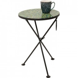 Folding Side Table Green/Blue