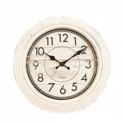 WALL CLOCK PLASTIC ANTIQUE WHITE - BLACK 30x4.3x30cm