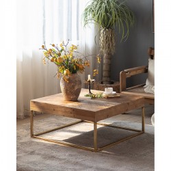 Etoile τραπέζι σαλονιού ξύλινο με μεταλλική βάση SD-105