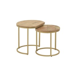 Inart s/2 coffee tables 3-50-350-0064