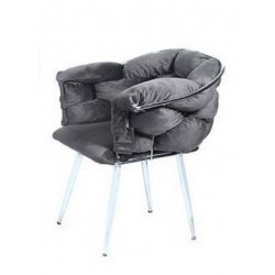 Charcoal gray armchair