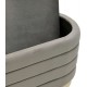 Inart velvet grey stool 3-50-512-0047 Inart velvet grey stool 3-50-512-0047