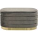 Inart velvet grey stool 3-50-512-0047 Inart velvet grey stool 3-50-512-0047