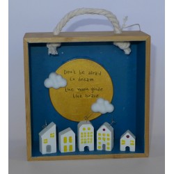 Μην φοβάστε να ονειρευτείτε το φεγγάρι οδηγός των γενναίων (15x15x7) εκ.