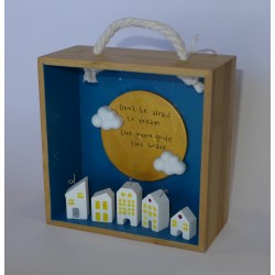 Μην φοβάστε να ονειρευτείτε το φεγγάρι οδηγός των γενναίων (15x15x7) εκ.