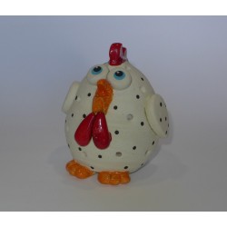 Handmade Ceramic Chicken – Tealight Lantern (10x10x12)cm.
